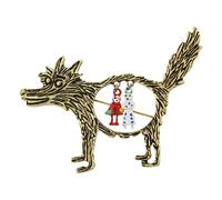 Wolf-Brosche | Spectacle esthétique animal spectacle fantastique | Broches d'animaux pour animaux esthétiques Brrosche Pin pour femmes, décorations de Nouvel An