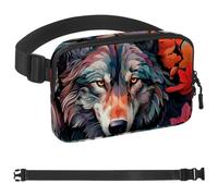 Wolf Ceinture de course à pied pour homme et femme, support de téléphone pour la course à pied, sac banane de course à pied, taille réglable, Multicolore 07, 1.5x9.0x5.9in/4x23x15cm