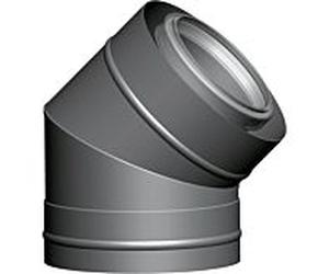 Wolf Cob bend 2651661 45 °, DN 80 / 125, pour tuyau d'air / d'échappement / façade, acier inoxydable / polypropylène