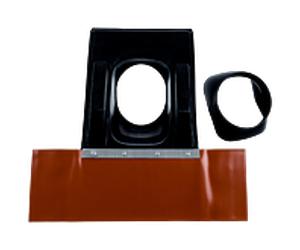 Wolf Cob Universal Pan 1720204 noir, avec adaptateur, pour toit en pente 25-45 °
