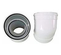 Wolf coude d'échappement DN100/150 concentrique 2651110 2 pièces, 45 degrés, en PP