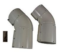 Wolf coude d'échappement DN63/96 concentrique 2600402 2 pièces, 45 degrés, pour systèmes de chauffage