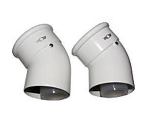 Wolf Coudes 2651727 45°, DN 60/100, enfichable, pour Luft- / pot d'échappement, blanc