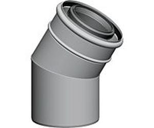 Wolf Coudes 2651757 15°, DN 60/100, enfichable, pour Luft- / pot d'échappement, blanc
