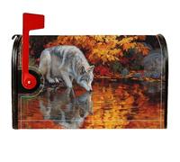 Wolf Couvertures de boîte aux lettres magnétiques réalistes pour décoration de pelouse, 45,7 x 53,3 cm