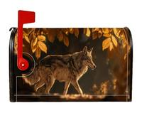 Wolf Couvertures magnétiques de boîte aux lettres rustiques naturelles d'automne pour décoration de pelouse 45,7 x 53,3 cm