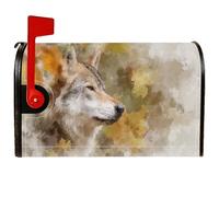 Wolf Couvertures magnétiques pour boîte aux lettres - Feuilles rustiques naturelles - Automne - Marron - Protection pour boîte aux lettres - Pour extérieur, jardin, cour, 53,3 x 64,9 cm