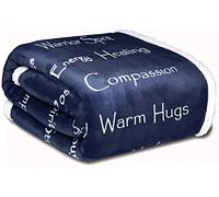 WOLF CREEK BLANKET Couverture de compassion - Strength Courage, douce et chaude - Cadeau de rétablissement - pensées de guérison, énergie positive, amour, espoir, avec confort moelleux (127 x 165 cm)