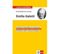 Wolf Dieter Hel Klett Lektürehilfen Lessing, Emilia Galotti: Interpretat (Poche)