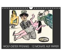 Wolf-Dieter Pfenning - 12 Monate auf Papier (Wandkalender 2026 DIN A4 quer), CALVENDO Monatskalender: Dieser Kalender begleitet Sie mit 12 Blättern ... Künstlers Wolf-Dieter Pfennig durch das Jahr.