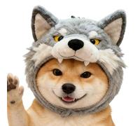 Wolf Dog Hat, Soft Funny Prop, 10x9 inches Costume Hat with Plush Feature, Party Gadget for Playful Design, Animal Accessory, Dress-Up Tool for Children Teens Dog as The Star of The Show