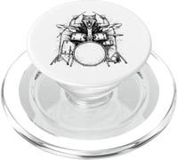 Wolf Drummer Rock Wild Animal Jouant de la Batterie PopSockets PopGrip pour MagSafe