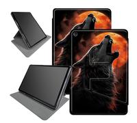Wolf Étui en cuir synthétique avec fonction veille/réveil automatique pour tablette Kindle Fire HD 8 et Fire HD 8 Plus (12e/10e génération, version 2022/2020), support pliable rotatif à 360 degrés