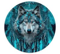 Wolf Face in Attrape-rêves Puzzles pour Adultes 1000pcs (67.5x67.5cm),Jeux De Défi