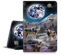 Wolf Family Étui pour iPad Air 11" 2024 M2, résistant aux chocs, pliable en cuir synthétique, support réglable avec mise en veille/réveil automatique pour iPad Air 11" 2024 Air M2