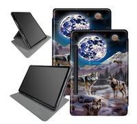 Wolf Family Étui pour Samsung Galaxy Tab S8 Plus 2022/S7 FE 2021/S7 Plus 2020 12,4", support pliable rotatif à 360 degrés, plusieurs angles de vue avec mise en veille/réveil automatique