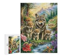 Wolf Family in The Forest Puzzle 1000 Pièces Educa Jouet en Bois Cadeau Unique Décoration Intérieure Jeu Éducatif Challenge Toy Adultes Et Enfants À Partir De 14 Ans 500 PCS