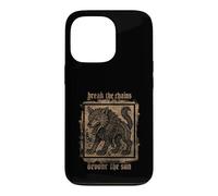 Wolf Fenrir - Mythology - Vintage Sepia Engraving Style Coque pour iPhone 13 Pro