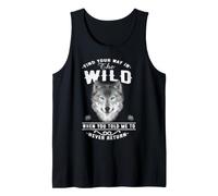 Wolf Find Your Way in The Wild Funny Wolves Lovers Débardeur