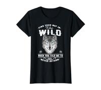 Wolf Find Your Way in The Wild Funny Wolves Lovers T-Shirt Graphique avec Valeur