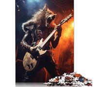 Wolf from Hell Puzzles 1000 Pieces Cadeau Unique Jeu Éducatif Challenge Toy À De Qualité Supérieure Peinture Art pour Adultes Et Enfants 1000pcs (40x28cm)