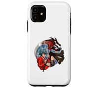 Wolf Girl Red Dragon Anime Fantasy Moon Warrior Faux Coque pour iPhone 11
