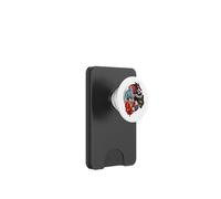 Wolf Girl Red Dragon Anime Fantasy Moon Warrior Faux PopSockets PopWallet pour MagSafe