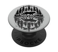 Wolf Graphic & Wolf | Faune, forêt et Loup PopSockets PopGrip Adhésif