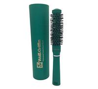 Wolf & Griffin Brosse à cheveux professionnelle ventilée | Brosse ronde pour brushing | Petite brosse à cheveux ronde | Brosse à cheveux ionique en céramique | Vert jungle | Taille 1 à 2,5 cm