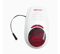 Wolf Guard Sirène Stroboscopique sans Fil 110 DB Étanche pour l'Extérieur pour la Sécurité avec Lumière Flash 433 MHz Batterie de Secours