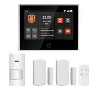 Wolf Guard WT4F Alarme de sécurité Smart Home, écran tactile 7 pouces, kit d'intrusion 4G/WiFi, notification d'application Tuya, contrôle vocal Alexa