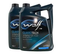 WOLF GuardTech 20W-50 SF/CD MIL-L-46152B, MB 226.1, 2x5 Litres