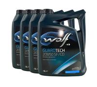 WOLF GuardTech 20W-50 SF/CD MIL-L-46152B, MB 226.1, 4x5 Litres