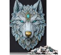 Wolf Head Sculpture Puzzle 1000 Pièces Educa Jouet en Bois Divertissement Créatif Décoration Intérieure Jeu Éducatif Challenge Toy Adultes & Enfants des 14 Ans 1000pcs (75x50cm)