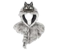 Wolf Headdress, Werewolf Cosplay Hood Halloween Medieval Party Headdress