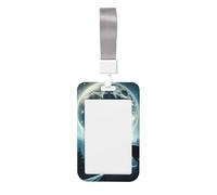 Wolf-Howl-Moon Porte-badge vertical en ABS avec film transparent