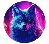 Wolf Howl Puzzles 1000 pièces pour Adultes Puzzle sphérique 100% Carton recyclé 67,5x67,5 cm