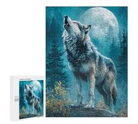 Wolf Howling at Moon-6 Puzzle 1000 Pièces Educa Jouet en Bois Cadeau Unique Décoration Intérieure Jeu Éducatif Challenge Toy Adultes Et Enfants À Partir De 14 Ans 500 PCS