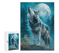 Wolf Howling at Moon-6 Puzzle 1000 Pièces Educa Jouet en Bois Cadeau Unique Décoration Intérieure Jeu Éducatif Challenge Toy Adultes Et Enfants À Partir De 14 Ans 300 PCS