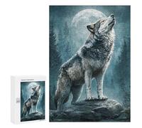 Wolf Howling at Moon-9 Puzzle 1000 Pièces Educa Jouet en Bois Cadeau Unique Décoration Intérieure Jeu Éducatif Challenge Toy Adultes Et Enfants À Partir De 14 Ans 300 PCS