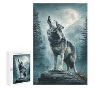 Wolf Howling at Moon Poster-1 Puzzle 1000 Pièces Educa Jouet en Bois Cadeau Unique Décoration Intérieure Jeu Éducatif Challenge Toy Adultes Et Enfants À Partir De 14 Ans 1000 PCS