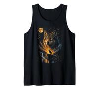 Wolf Howling at Moon Retro 90s Débardeur