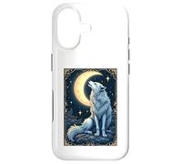 Wolf Howling Moon Celestial Mystical Nature Gothic Animal Coque pour iPhone 17