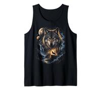 Wolf Howling Moon Forest Wildlife Nature Animal Lover Débardeur