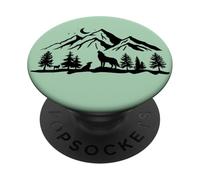 Wolf Howling Moon Gray Wolf Wolf Puppy Wild Animal PopSockets PopGrip Adhésif