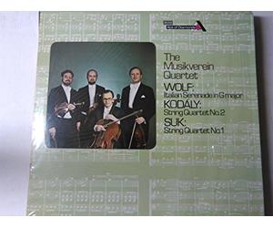 WOLF, Hugo: Italian Serenade in G major for String Quartet - KODALY, Zoltan: String Quartet nr.2, op.10 - SUK, Josef: String Quartet nr.1 in B-flat major, op.11 - The Musikverein Quartet--VINYL-DEC SDD 543-DECCA - Inghilterra-WOLF Hugo (Germania); KODALY Zoltan (Ungheria); SUK Josef (Czech)-Quartetto Musikverein