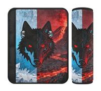 Wolf Ice Fire Mountain Lot de 2 sangles d'épaule pour protéger votre cou et vos épaules, siège de voiture pour sac à dos