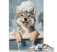 Wolf in A Bubble Bath Puzzle 1000 Pièces Educa Jouet en Bois Divertissement Créatif De l'art De La Décoration Jeu Éducatif Challenge Toy Adultes & Enfants des 14 Ans 1000pcs (40x28cm)