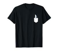 Wolf in Breast Pocket Husky Wild Dog in Chest Bag Gift T-Shirt