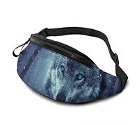 Wolf in Forest Dark Fanny Pack pour Femmes Homme Sport Taille Pack Sac Réglable Workout Taille Sac